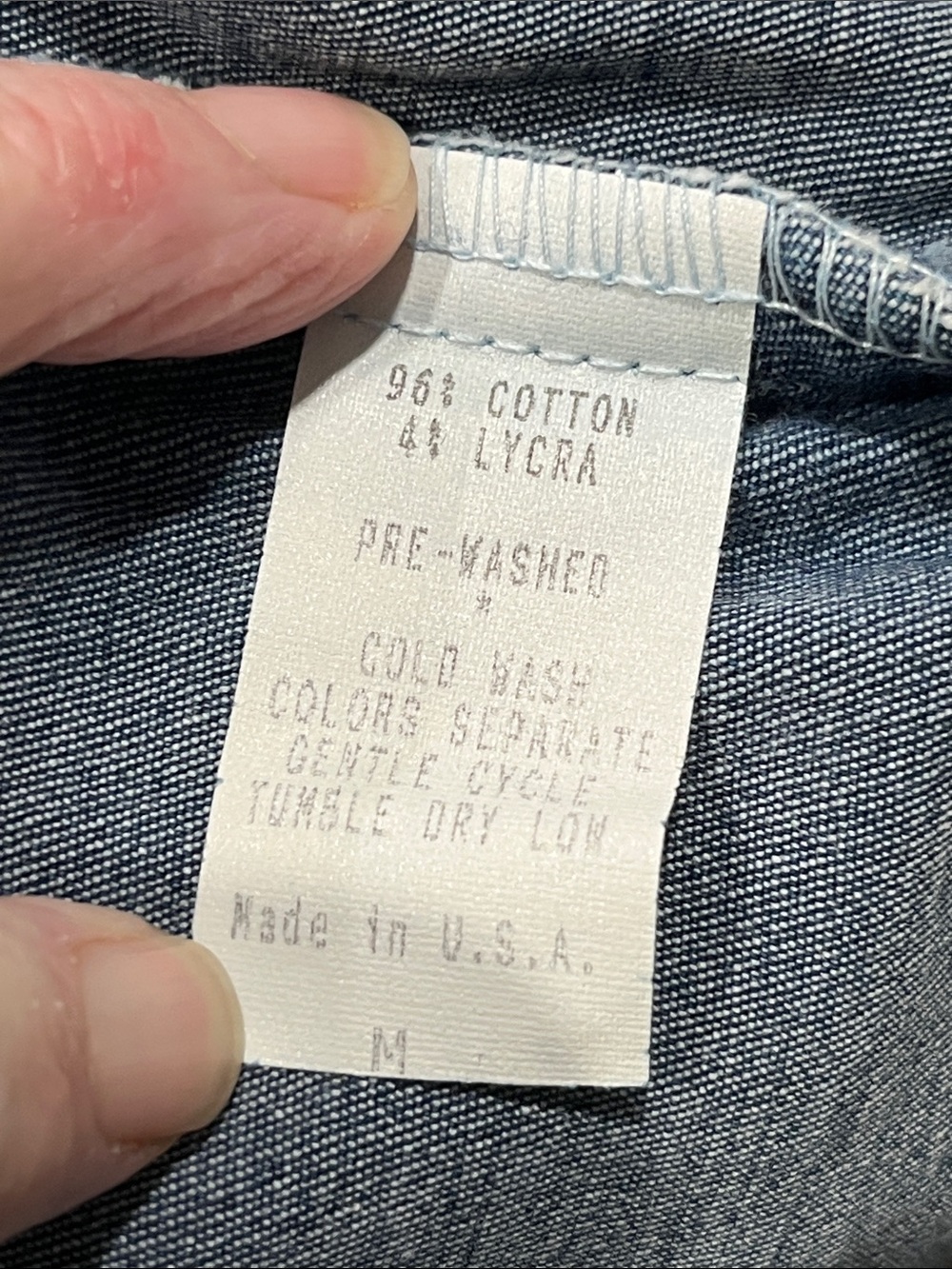 Jump 80’s-90’s Denim w Lycra Oversized Vest Double Size Pockets Made in USA 🇺🇸 - Picture 8 of 9